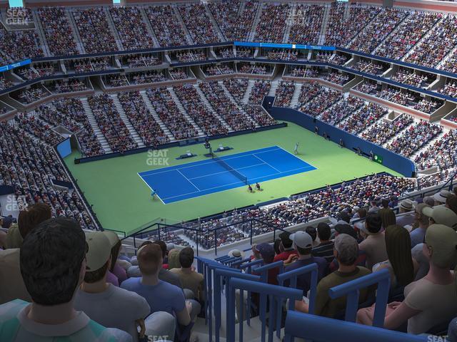 Seating view for Arthur Ashe Stadium Section 308