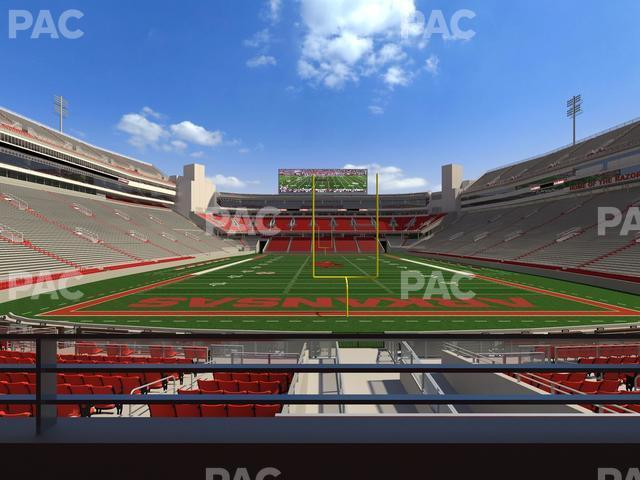 Seating view for Razorback Stadium Section Suite 4