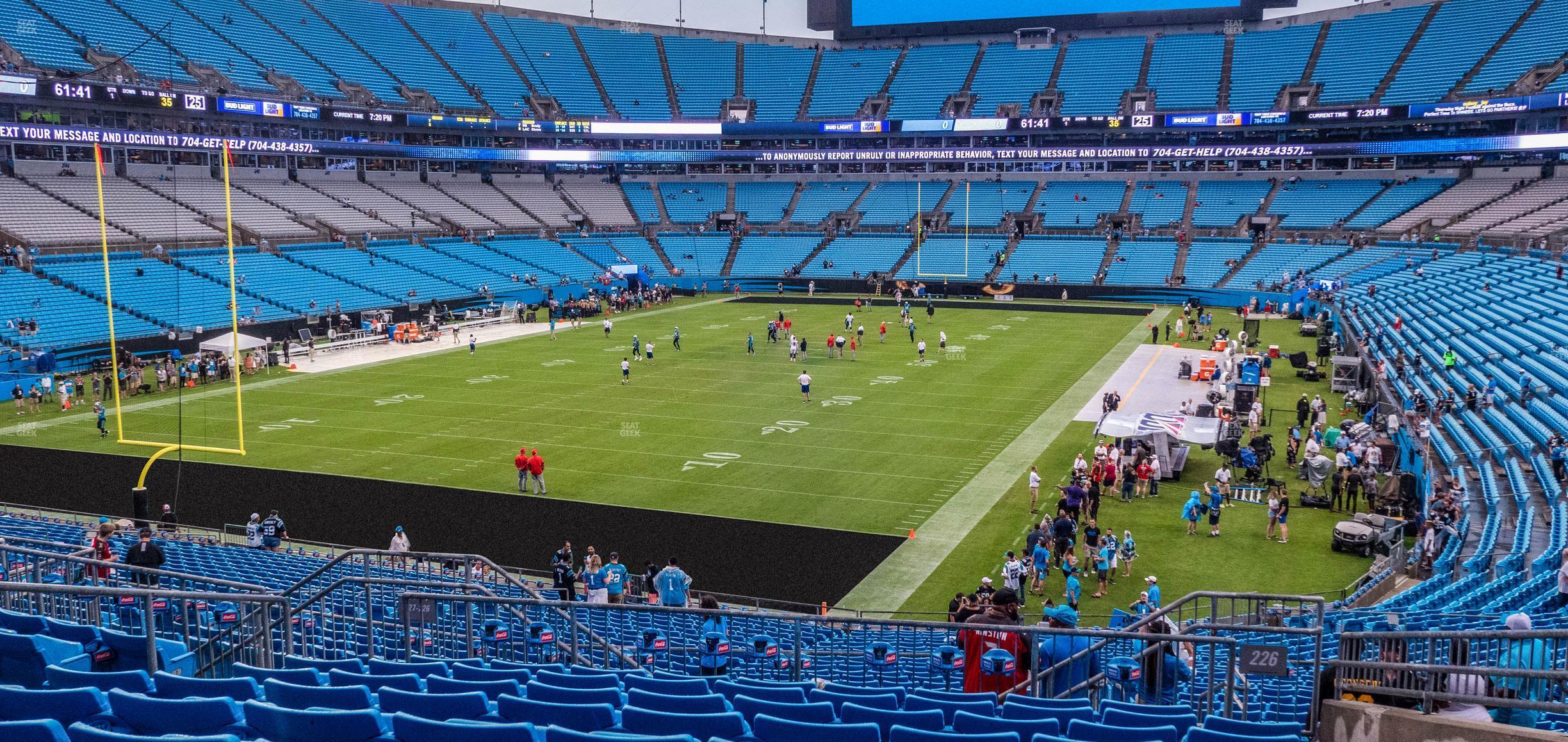 Seating view for Bank of America Stadium Section 226