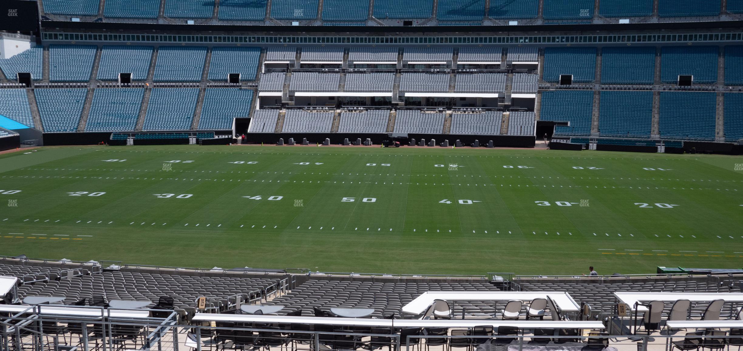 Seating view for EverBank Stadium Section Gallagher Club 109