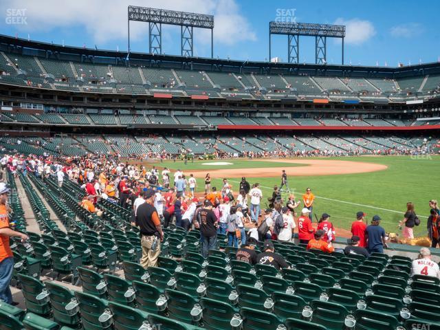 Seating view for Oracle Park Section Field Box 102