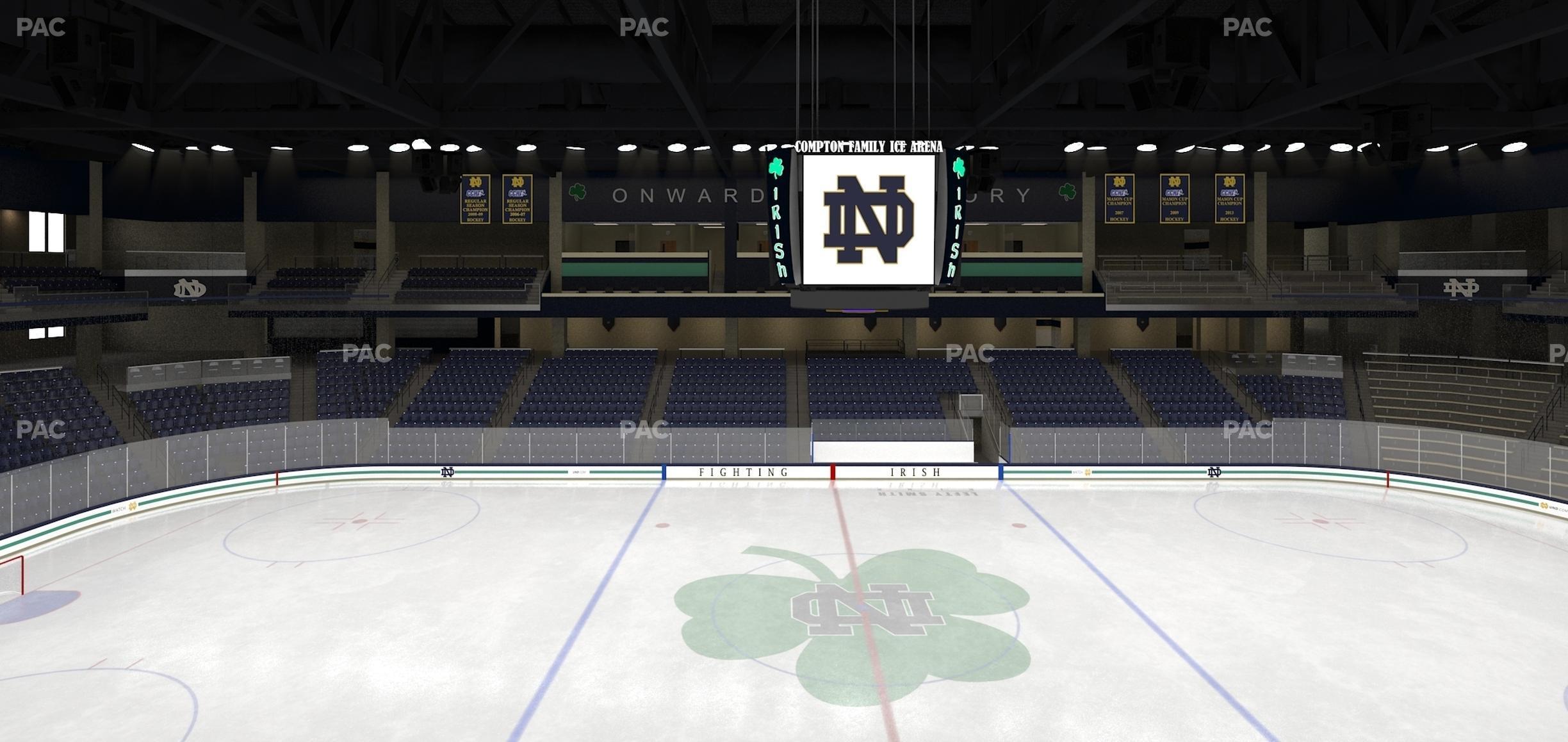 Seating view for Compton Family Ice Arena Section Club 122