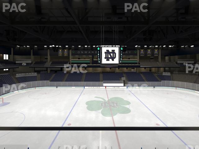 Seating view for Compton Family Ice Arena Section Club 122