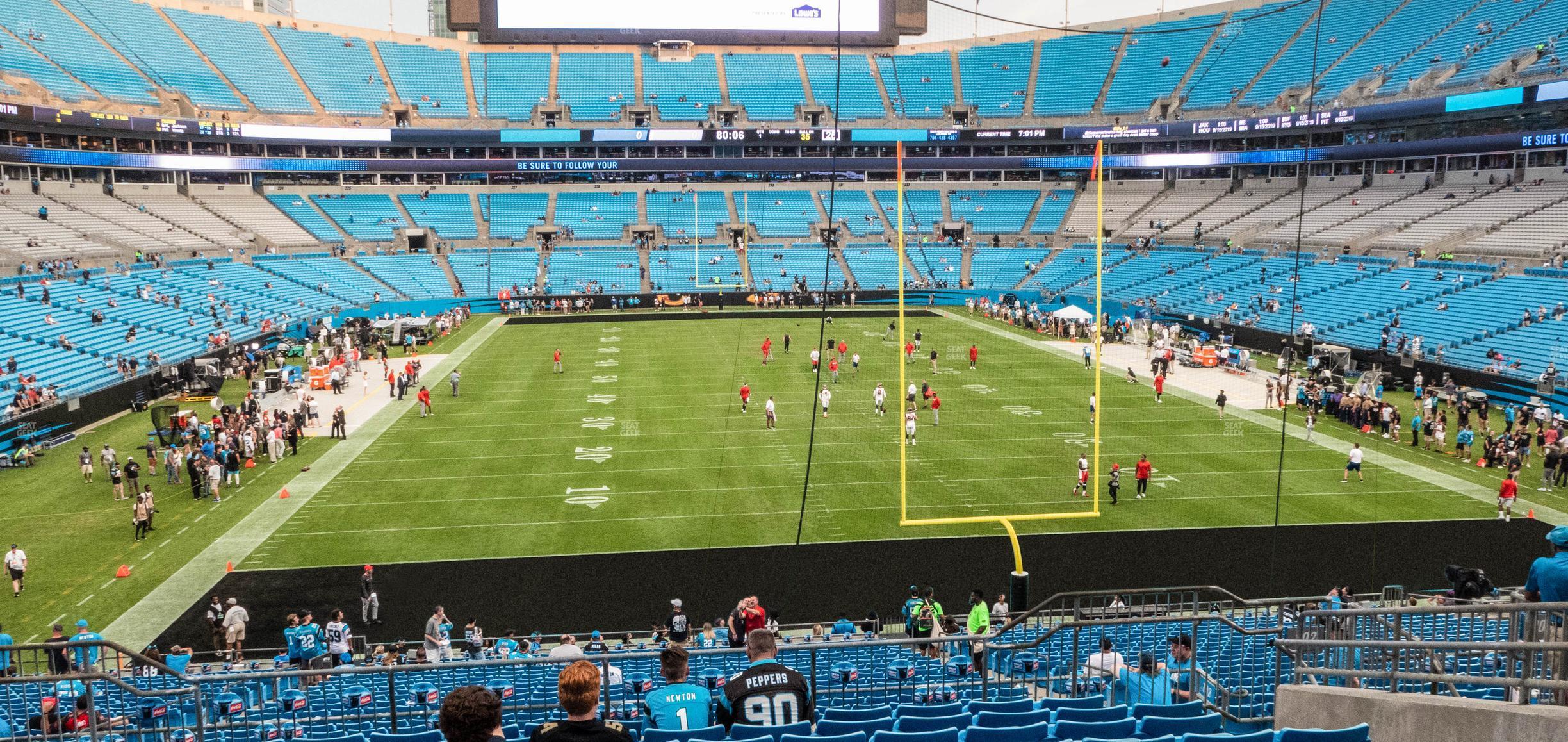 Seating view for Bank of America Stadium Section 202