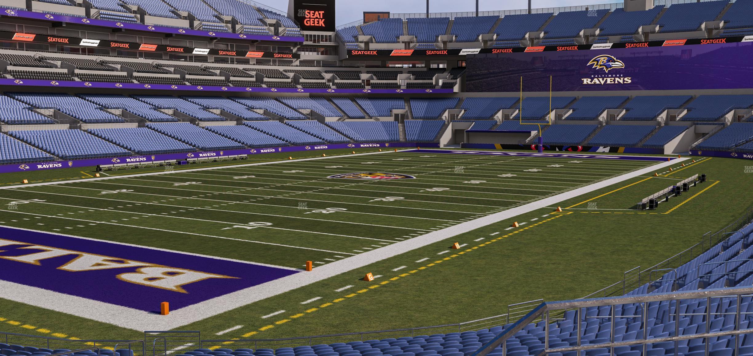 Seating view for M&T Bank Stadium Section 135