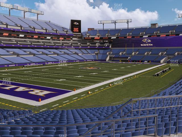 Seating view for M&T Bank Stadium Section 135