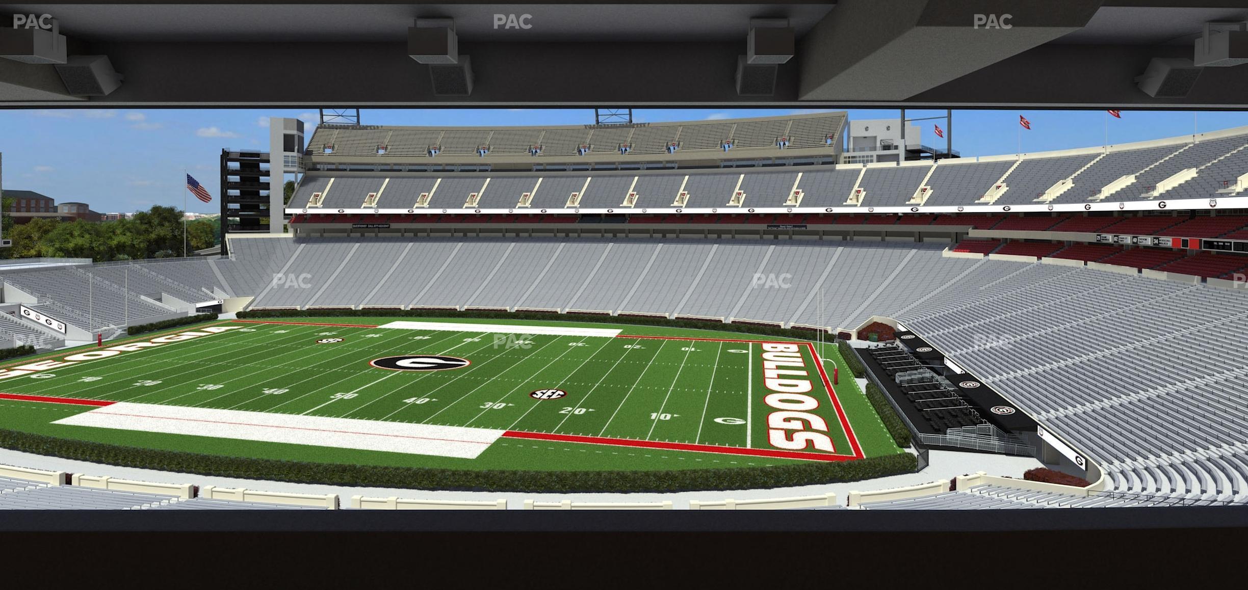 Seating view for Sanford Stadium Section South Club 228