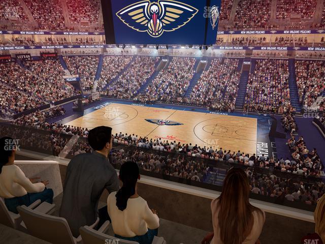 Seating view for Smoothie King Center Section Suite 262