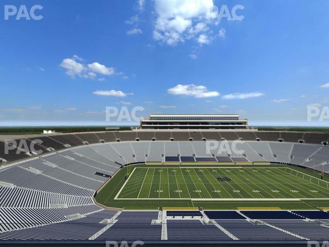 Seating view for Notre Dame Stadium Section Duncan Club 831