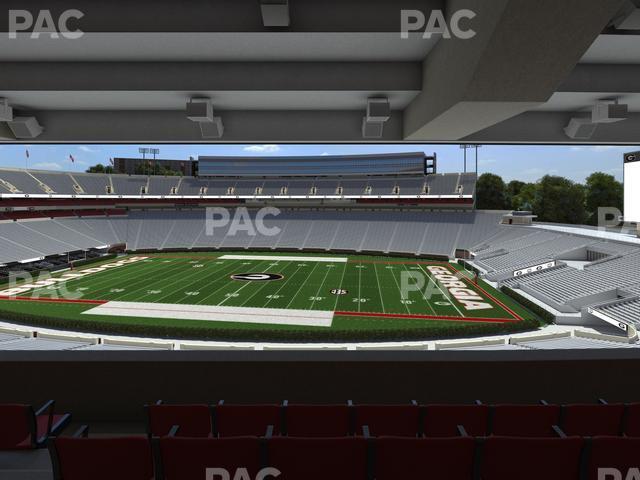 Seating view for Sanford Stadium Section North Club 205