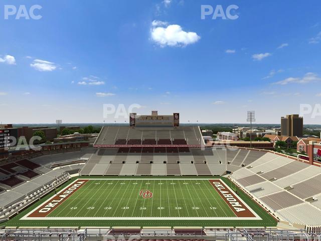 Seating view for Gaylord Family Oklahoma Memorial Stadium Section 230