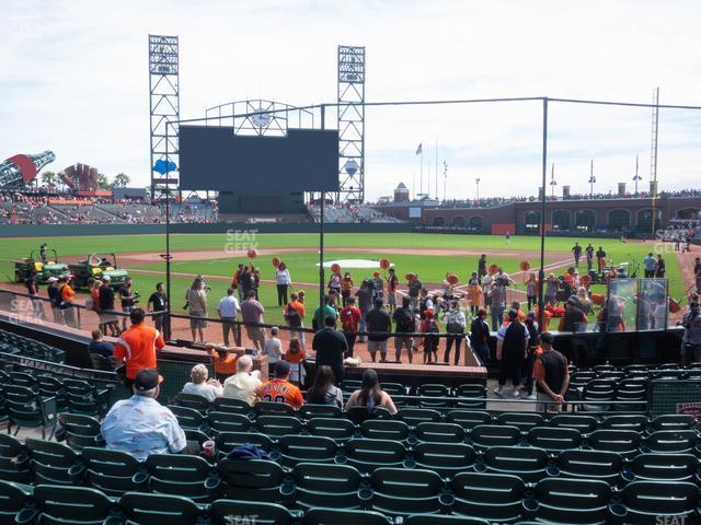 Seating view for Oracle Park Section Premium Field Club 117