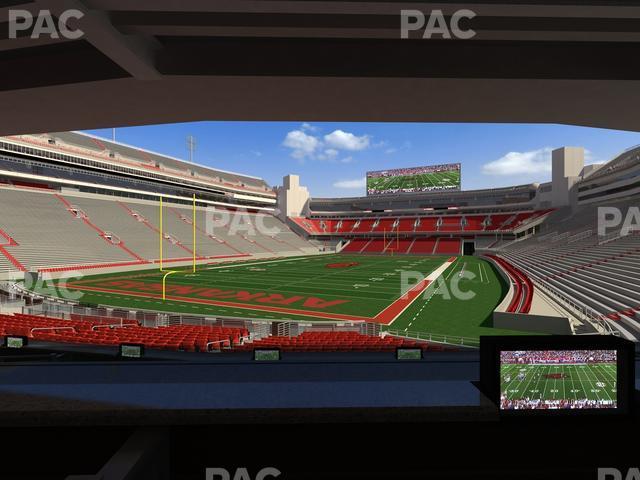 Seating view for Razorback Stadium Section Loge 35